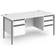 Harlow Straight Desk with 2 and 3 Drawer Pedestals